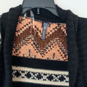 Full Tilt Sweaters - Full Tilt Aztec Pattern Sweater/Cardigan Full Tilt Sweaters - Full Tilt Aztec Pattern Sweater/Cardigan
